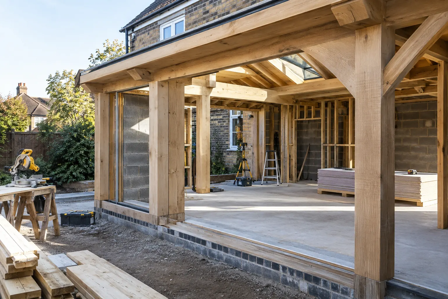 Concept image: tidy extension site in progress